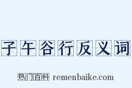 子午谷行反义词是什么意思的图片